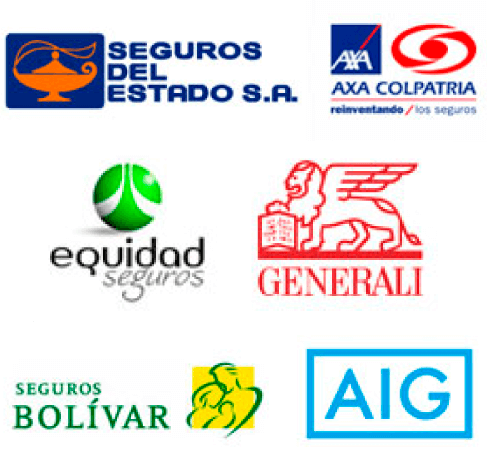 Seguros del Estado S.A, Axa Colpatria, Equidad Seguros, Generali, Seguros Bolivar, AIG
