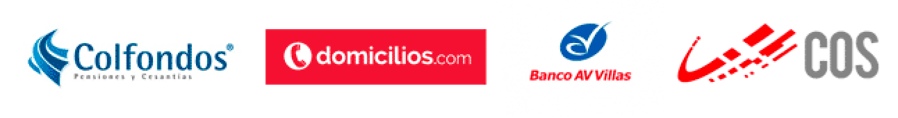 Colfondos, domicilios.com, Banco Av Villas, COS